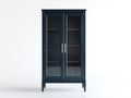Vetrina - legno-vetro - 96x40x172 cm - blu profondo - stile elegante contemporaneo