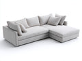 Divano angolare - tessuto - 283x170x81 cm - grigio chiaro - moderno
