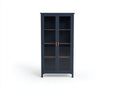 Vetrina - legno-vetro - 82x36x184 cm - blu navy - stile moderno sofisticato