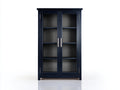 Vetrina-Legno-Vetro-104x38x176 cm-Blu navy-Stile moderno minimalista
