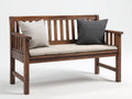 Panche da giardino-Legno-Tessuto-126x58x84 cm-Noce scuro-Beige-Stile rustico contemporaneo