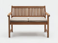 Panche da giardino-Legno-Tessuto-150x60x91 cm-Noce chiaro-Beige-Stile classico funzionale