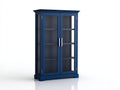Vetrina-Legno-Vetro-106x40x182 cm-Blu reale-Stile contemporaneo elegante