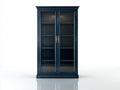 Vetrina-Legno-Vetro-112x41x188 cm-Blu oceano-Stile classico contemporaneo